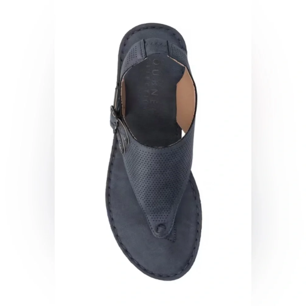 Gray and Brown Wedge Sandals with T-Strap Design​ - Picture 6 of 10